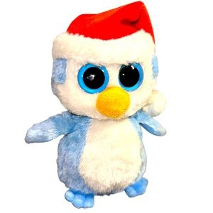 TY Plush Big Eyed Penguin Christmas Toy
